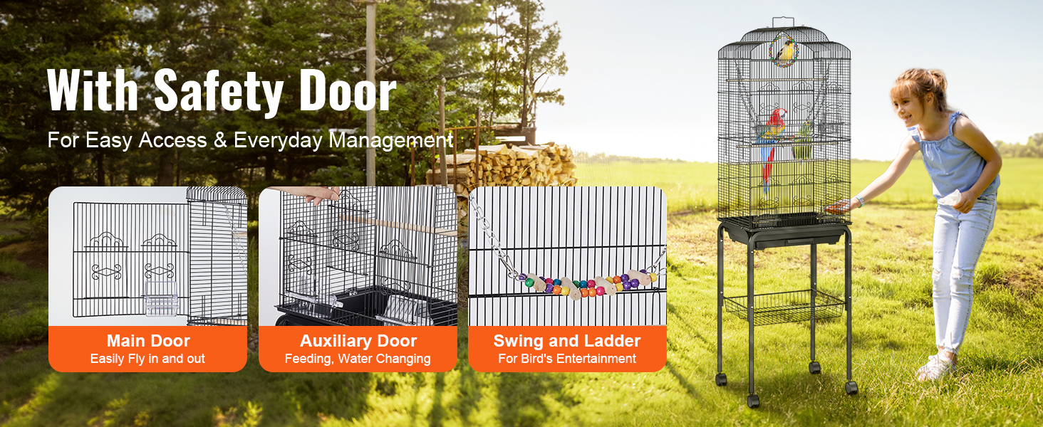 A closer look at Large Bird Flight Cages With Chew Toys