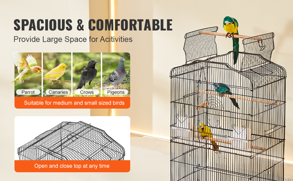 Stunning Large Parrot Cage With Well Ventilated image