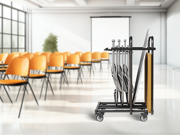 VEVOR Folding Chair Rack Cart for 5 Tables+14 Chairs of 400LBS with ...