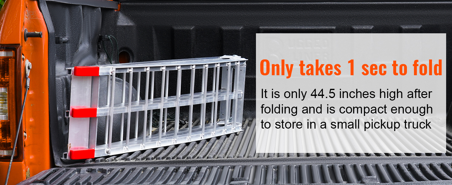 VEVOR Motorcycle Ramps, 750lbs Folding Loading Ramps for Pickup Trucks ...