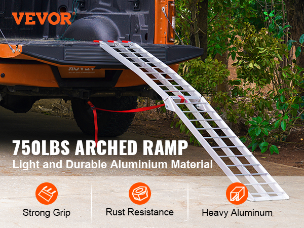 VEVOR Motorcycle Ramps, 750lbs Folding Loading Ramps for Pickup Trucks ...